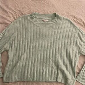 Mint Green Ribbed Sweater